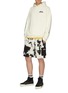 Figure View - Click To Enlarge - DANIEL PATRICK - Logo stripe acid wash cargo gym shorts