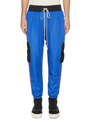 Main View - Click To Enlarge - DANIEL PATRICK - 'Cargo Parachute' zip cuff stripe outseam track pants