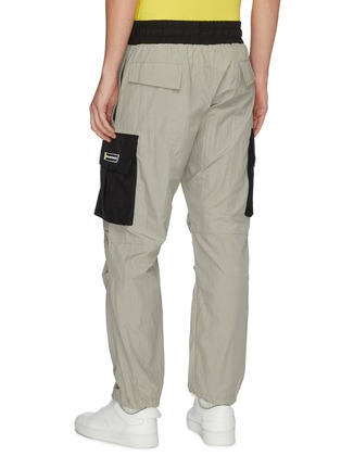Back View - Click To Enlarge - DANIEL PATRICK - 'M93' drawstring colourblock nylon cargo pants