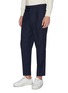 Front View - Click To Enlarge - BARENA - Pleated stripe virgin wool pants
