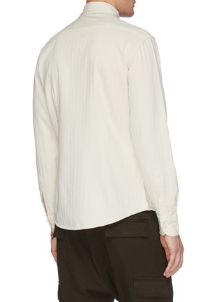 Back View - Click To Enlarge - BARENA - Chest pocket herringbone shirt