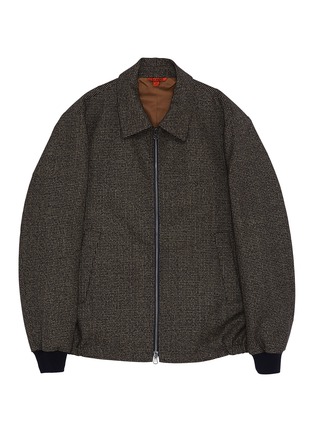 Main View - Click To Enlarge - BARENA - Virgin wool houndstooth shirt jacket