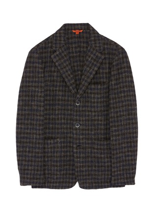 Main View - Click To Enlarge - BARENA - Check plaid tweed soft blazer