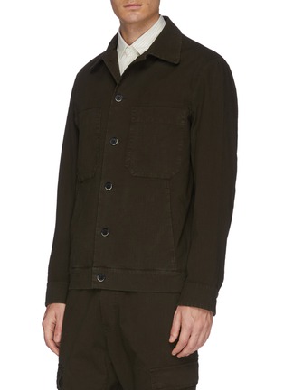 Front View - Click To Enlarge - BARENA - Chest pocket ripstop shirt jacket