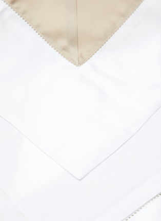 Detail View - Click To Enlarge - FRETTE - Essentials Bicolore King Size Duvet Set — White & Savage Beige