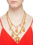 Figure View - Click To Enlarge - OSCAR DE LA RENTA - 'Pinecone' charm faux pearl multi layer necklace