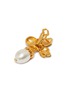 Detail View - Click To Enlarge - OSCAR DE LA RENTA - Swarovski crystal faux pearl drop clip earrings