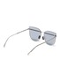 Figure View - Click To Enlarge - FIXXATIVE - 'Illuminium' brow bar large metal cat eye sunglasses