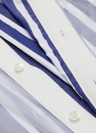  - SACAI - Drawstring hem stripe layered panel nylon shirt jacket