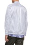 Back View - Click To Enlarge - SACAI - Drawstring hem stripe layered panel nylon shirt jacket