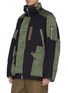 Detail View - Click To Enlarge - SACAI - 'MA1' detachable hood colourblock patchwork jacket