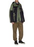 Figure View - Click To Enlarge - SACAI - 'MA1' detachable hood colourblock patchwork jacket