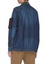 Back View - Click To Enlarge - SACAI - Velvet collar floral jacquard zip pocket denim shirt
