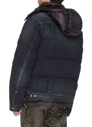 Back View - Click To Enlarge - SACAI - Down puffer layered panel denim jacket