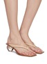Figure View - Click To Enlarge - CULT GAIA - 'Jasmin' circle heel leather thong sandals