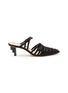 Main View - Click To Enlarge - CULT GAIA - 'Liora' staggered heel strappy satin mules