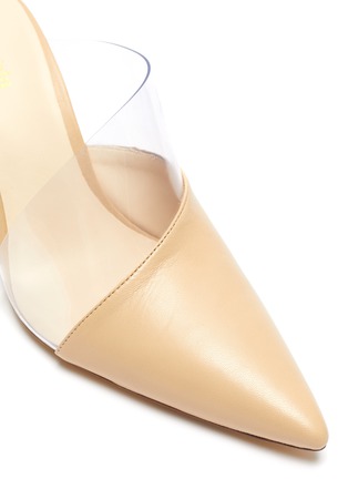 Detail View - Click To Enlarge - CULT GAIA - 'Krystle' PVC panel leather mules