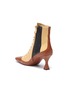  - MANU ATELIER - 'Duck' colourblock patchwork leather lace-up ankle boots