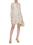 Figure View - Click To Enlarge - ALICE & OLIVIA - 'Glynda' floral print tiered ruffle cold shoulder crepe dress