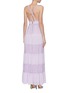 Back View - Click To Enlarge - ALICE & OLIVIA - 'Amena' sleeveless stripe guipure lace panelled dress
