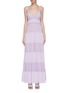 Main View - Click To Enlarge - ALICE & OLIVIA - 'Amena' sleeveless stripe guipure lace panelled dress