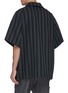 Back View - Click To Enlarge - KIKO KOSTADINOV - 'Lentz' stripe twill oversized short sleeve shirt