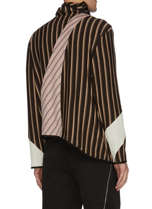 Back View - Click To Enlarge - KIKO KOSTADINOV - Colourblock stripe mock neck knit top