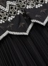Detail View - Click To Enlarge - SACAI - Fair Isle embroidered pleated turtleneck dress