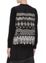 Back View - Click To Enlarge - SACAI - Fair isle embroidered back wool cardigan