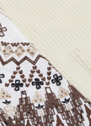 - SACAI - Fair isle embroidered back wool cardigan