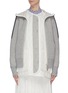 Main View - Click To Enlarge - SACAI - Quilted underlay zip hoodie