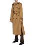 Detail View - Click To Enlarge - SACAI - Detachable puffer vest panel belted trench coat