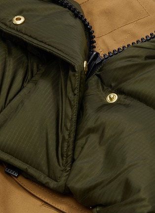  - SACAI - Detachable puffer vest panel belted trench coat