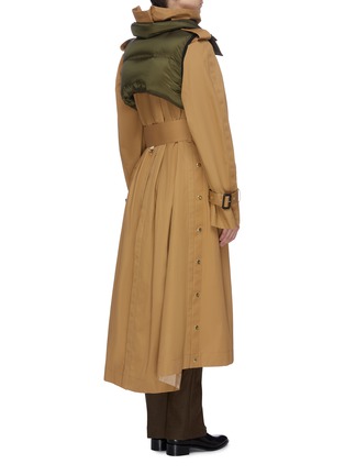 Back View - Click To Enlarge - SACAI - Detachable puffer vest panel belted trench coat