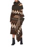 Figure View - Click To Enlarge - SACAI - Fringe drape side Fair Isle jacquard skirt