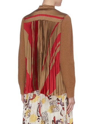 Back View - Click To Enlarge - SACAI - Pleated graphic print back cardigan