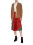 Figure View - Click To Enlarge - SACAI - Pleated graphic print back cardigan