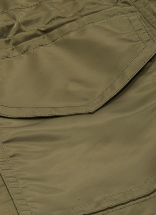  - SACAI - Contrast nylon zip side drawstring hoodie