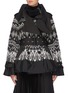 Main View - Click To Enlarge - SACAI - Belted Fair Isle embroidered flared jacket
