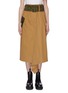 Main View - Click To Enlarge - SACAI - Belted patch pocket asymmetric skirt