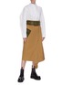 Figure View - Click To Enlarge - SACAI - Belted patch pocket asymmetric skirt