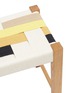 Detail View - Click To Enlarge - JO ELBOURNE - Stripes handwoven stool – Raw/Black/Gold/Sand Yellow