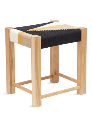  - JO ELBOURNE - Dart handwoven stool – Raw/Black/Gold/Sand Yellow