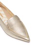 Detail View - Click To Enlarge - NICHOLAS KIRKWOOD - 'Beya' metallic heel leather skimmer loafers