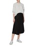 Figure View - Click To Enlarge - VINCE - Belted wrap utility midi skirt