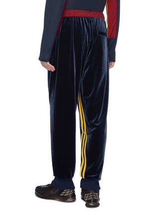 Back View - Click To Enlarge - ADIDAS X BED J.W. FORD - 3-Stripes inseam velvet track pants