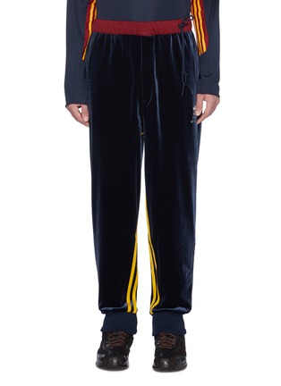 Main View - Click To Enlarge - ADIDAS X BED J.W. FORD - 3-Stripes inseam velvet track pants