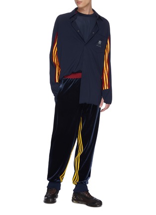 Figure View - Click To Enlarge - ADIDAS X BED J.W. FORD - 3-Stripes inseam velvet track pants