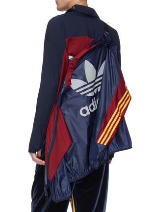 Detail View - Click To Enlarge - ADIDAS X BED J.W. FORD - 3-Stripes outseam logo print back colourblock windbreaker jacket