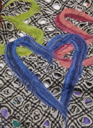Detail View - Click To Enlarge - FALIERO SARTI - 'Olivia' heart needle punch cutout circle scarf